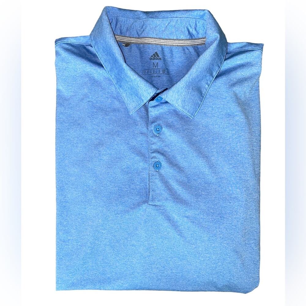 Adidas Blue Short Sleeve Polo Shirt size Medium